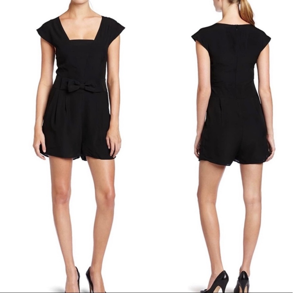 Ted Baker Grethun Square Neck Bow Romper Playsuit